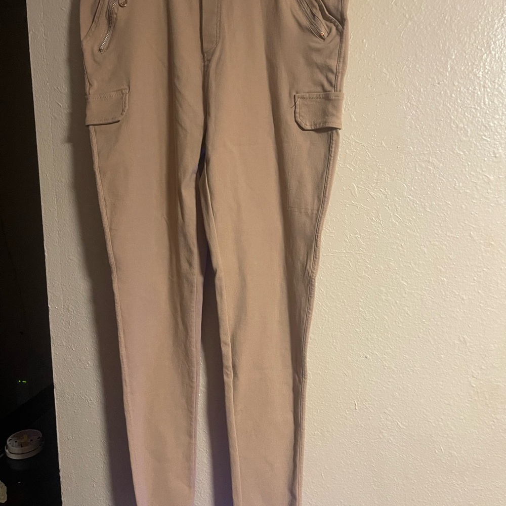 Women’s Beige Cargo Pants - Classic Casual Trousers